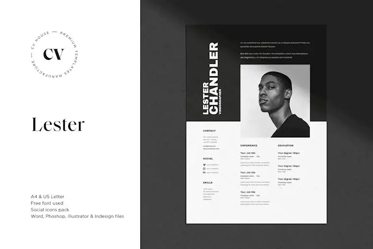 lester cv resume template