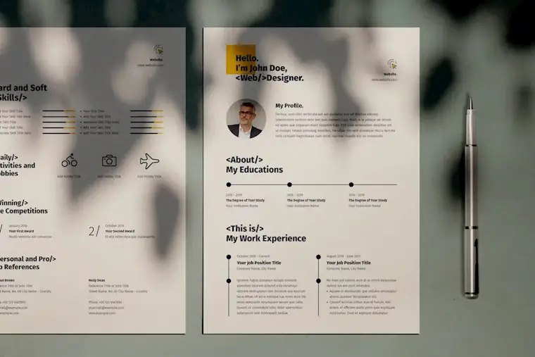 minimal resume cv