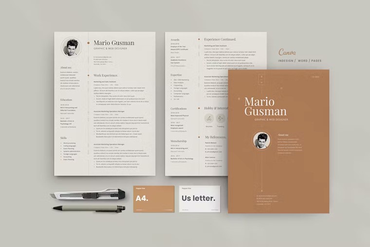 minimalist cv design