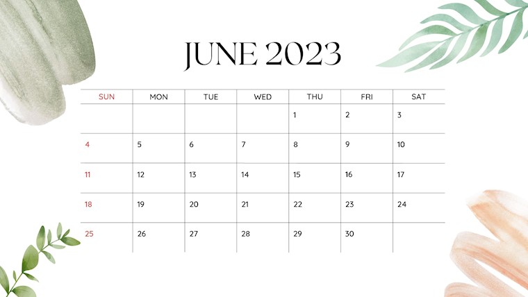 27 Minimalist Free June Calendars to Download - Onedesblog