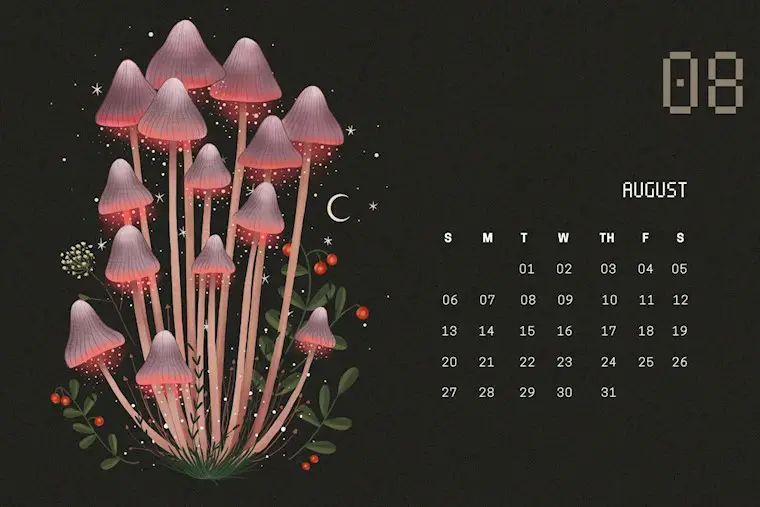 wild forest august 2023 calendar
