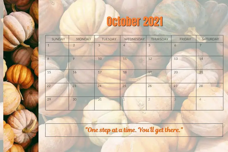 orange pumpkin design october 2023 calendar