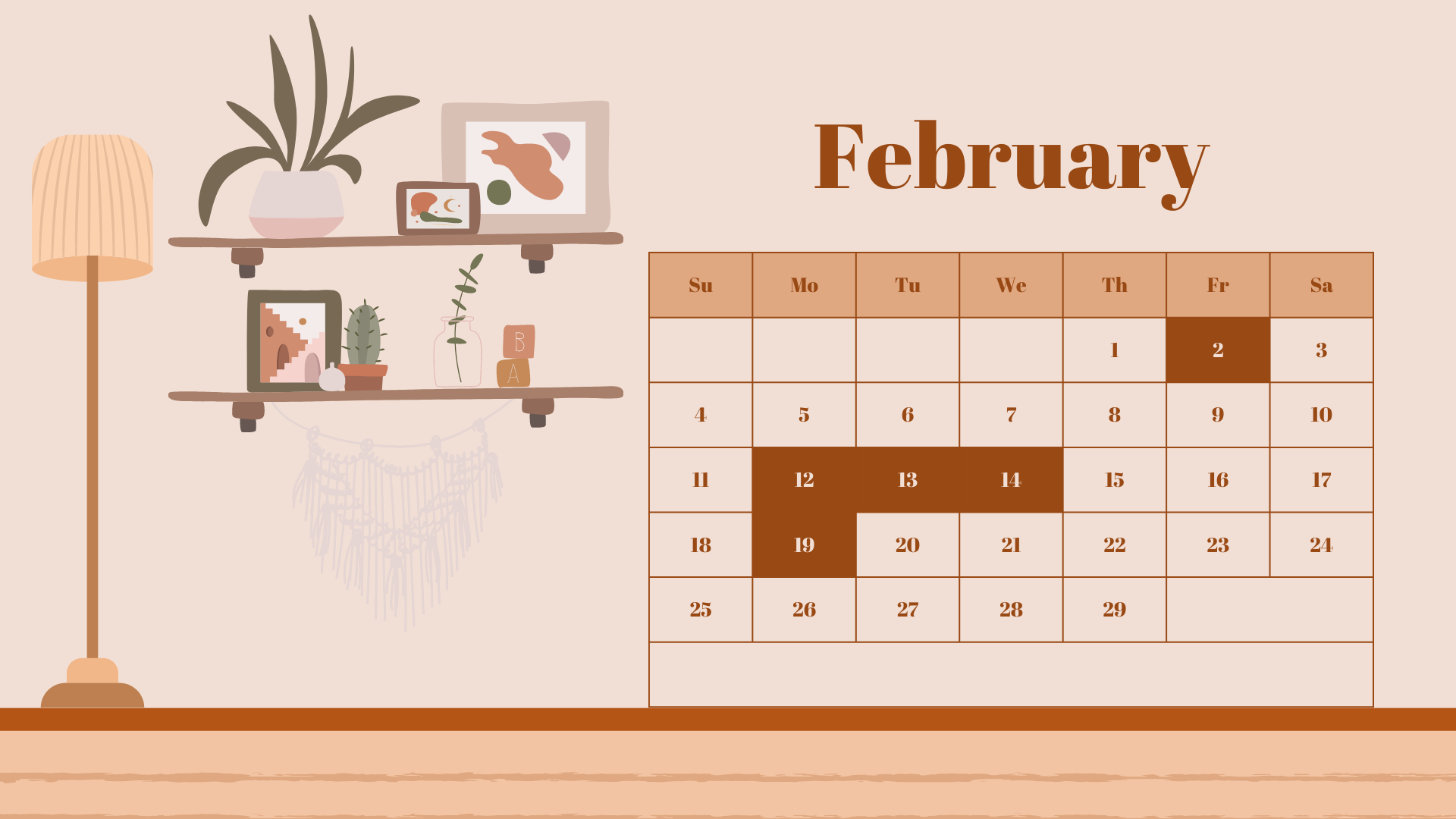 15 Beautiful Printable February 2024 Calendars: Free Download - Onedesblog