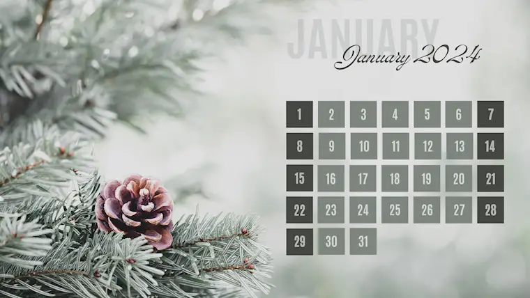 green elegant january 2024 calendar ╨║╨╛╨┐╤ц╤п