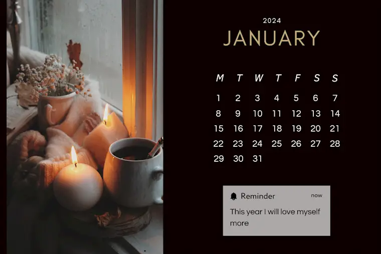 minimalist home decoration january 2024 calendar