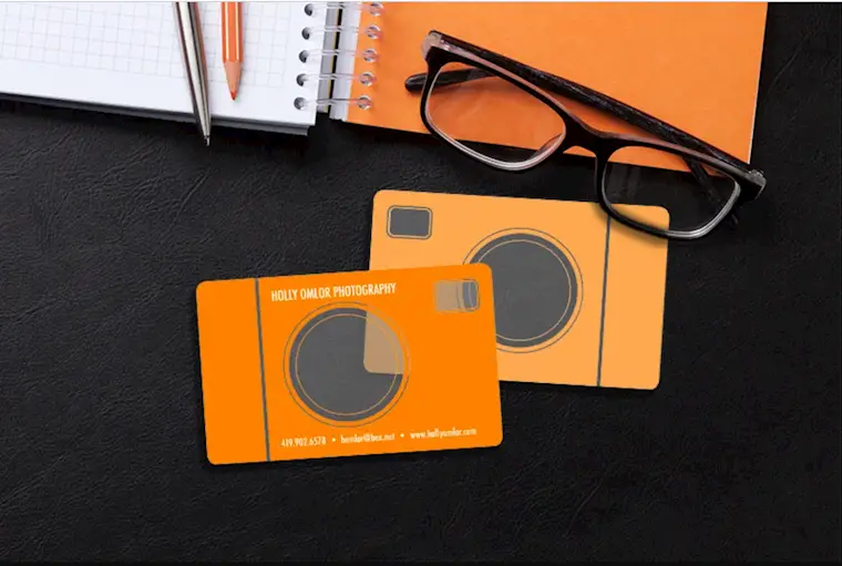 camera style business cards