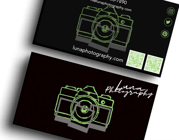 photography business card business card qr code photographer business card design business card template canva editable canva template