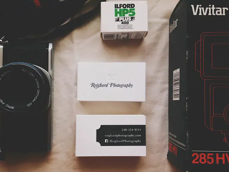 reighard photography business cards