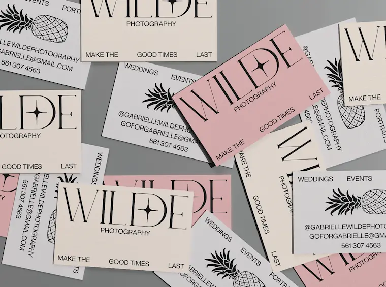 wilde photography business cards