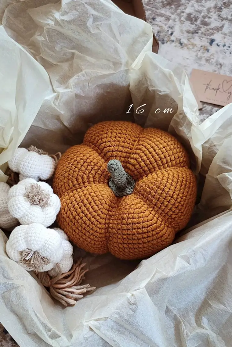 crochet pumpkin for the kids kitchen
