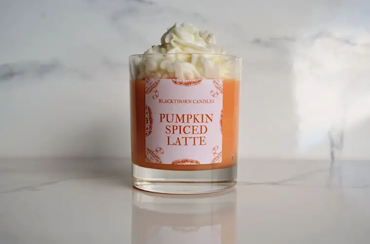 pumpkin spiced latte candle