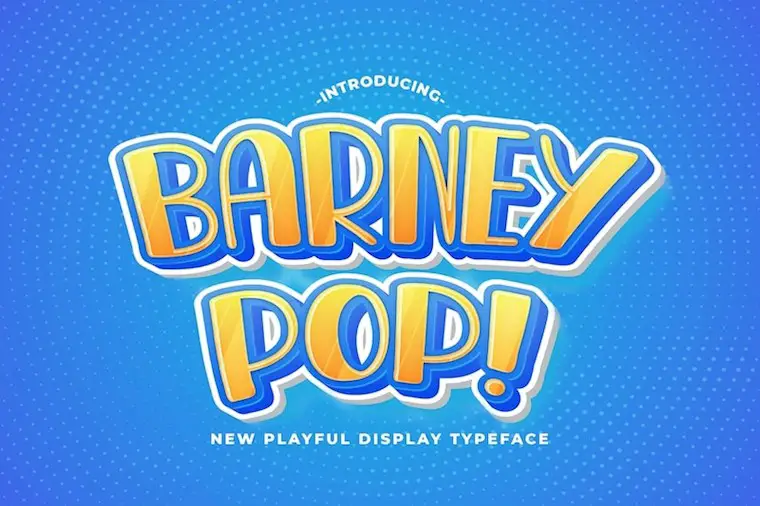 barney pop font