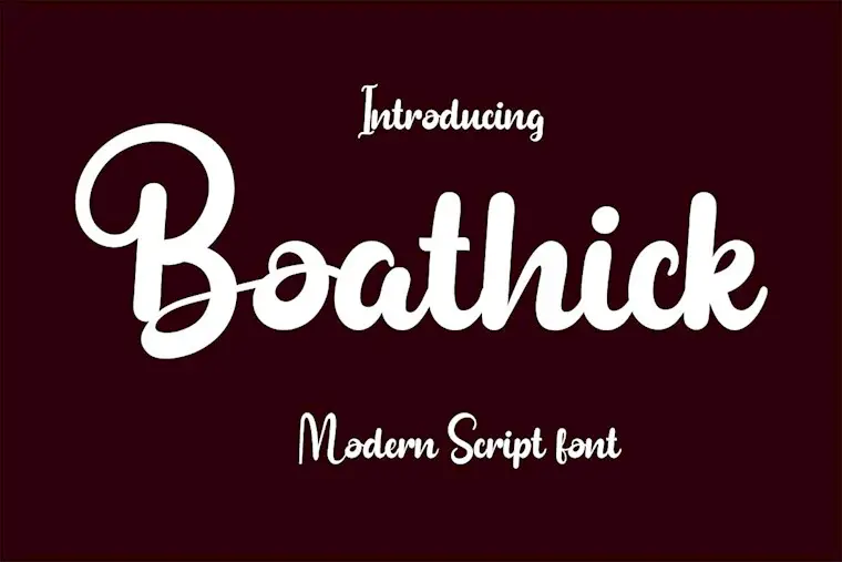 boathick font