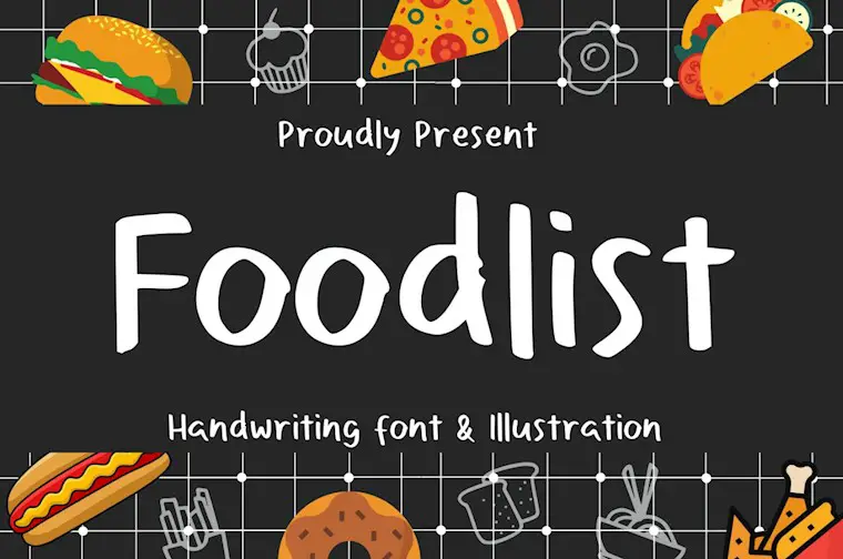 foodlist font