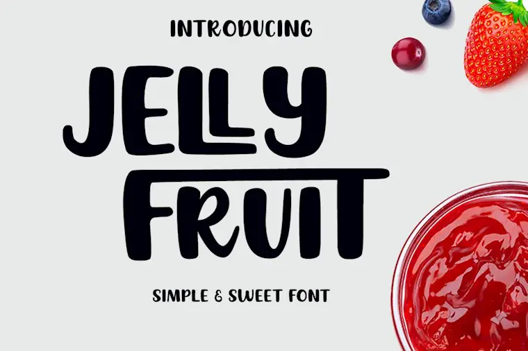 jelly fruit font