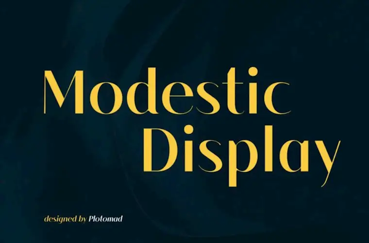 modestic display font family