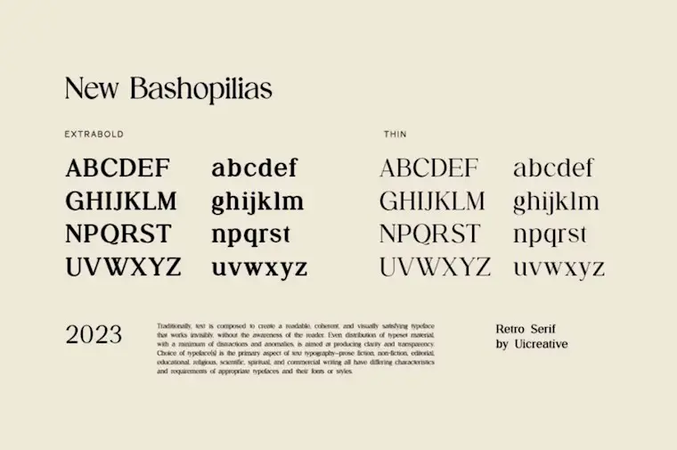 new bashopilias font family