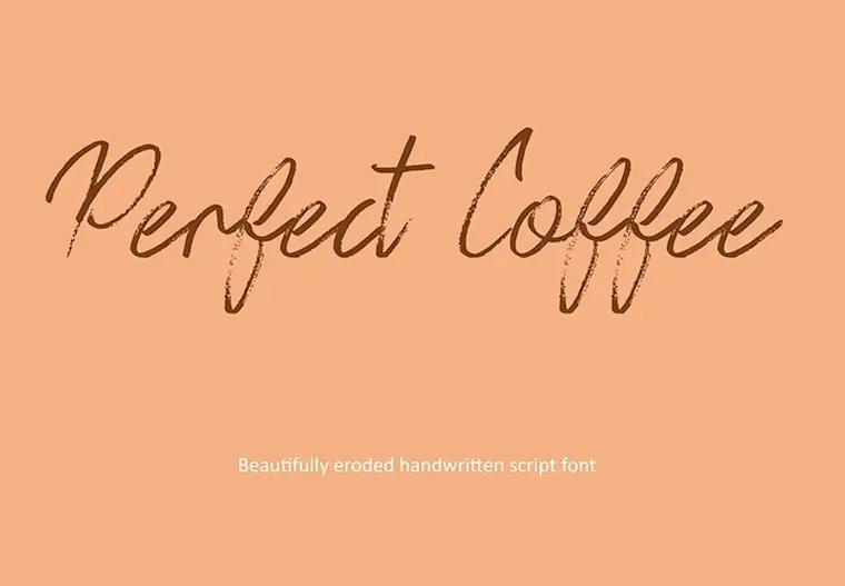 perfect coffee font