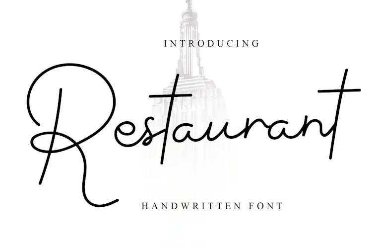restaurant font