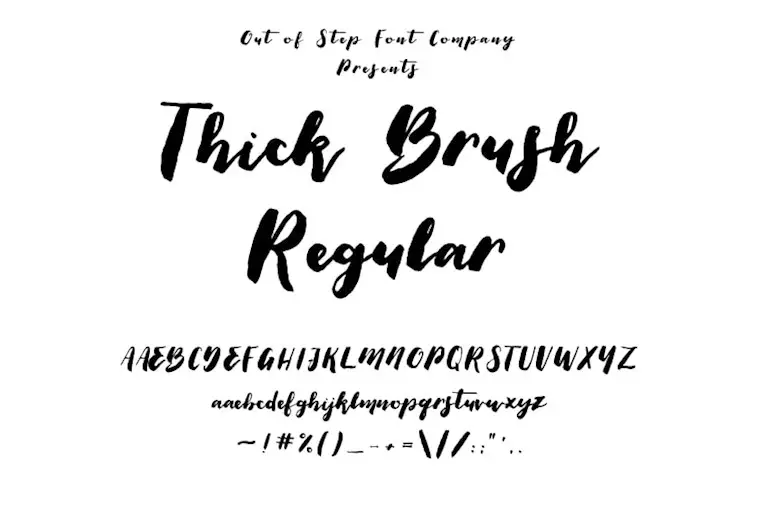 thick brush font
