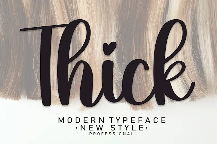 thick font