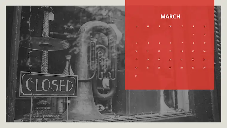red gray simple march 2024 calendar