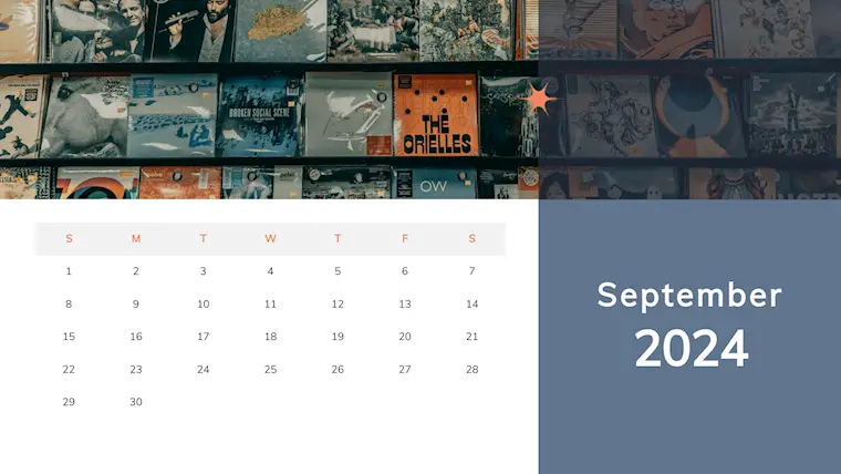 best retro aesthetic september 2024 calendar