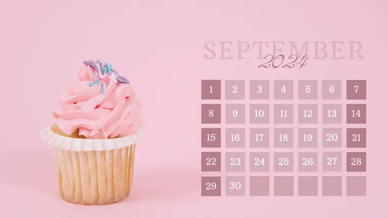 pink elegant september 2024 calendar