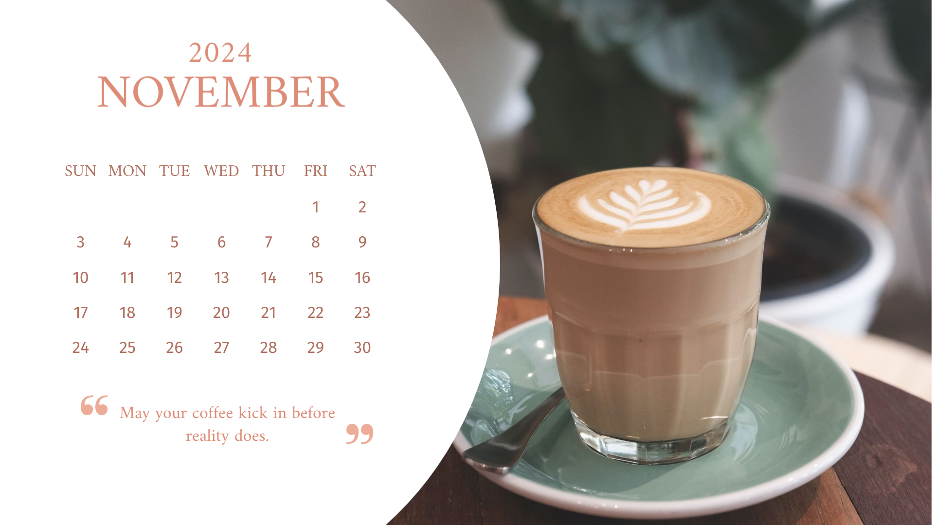 best elegant coffee november 2024 calendar