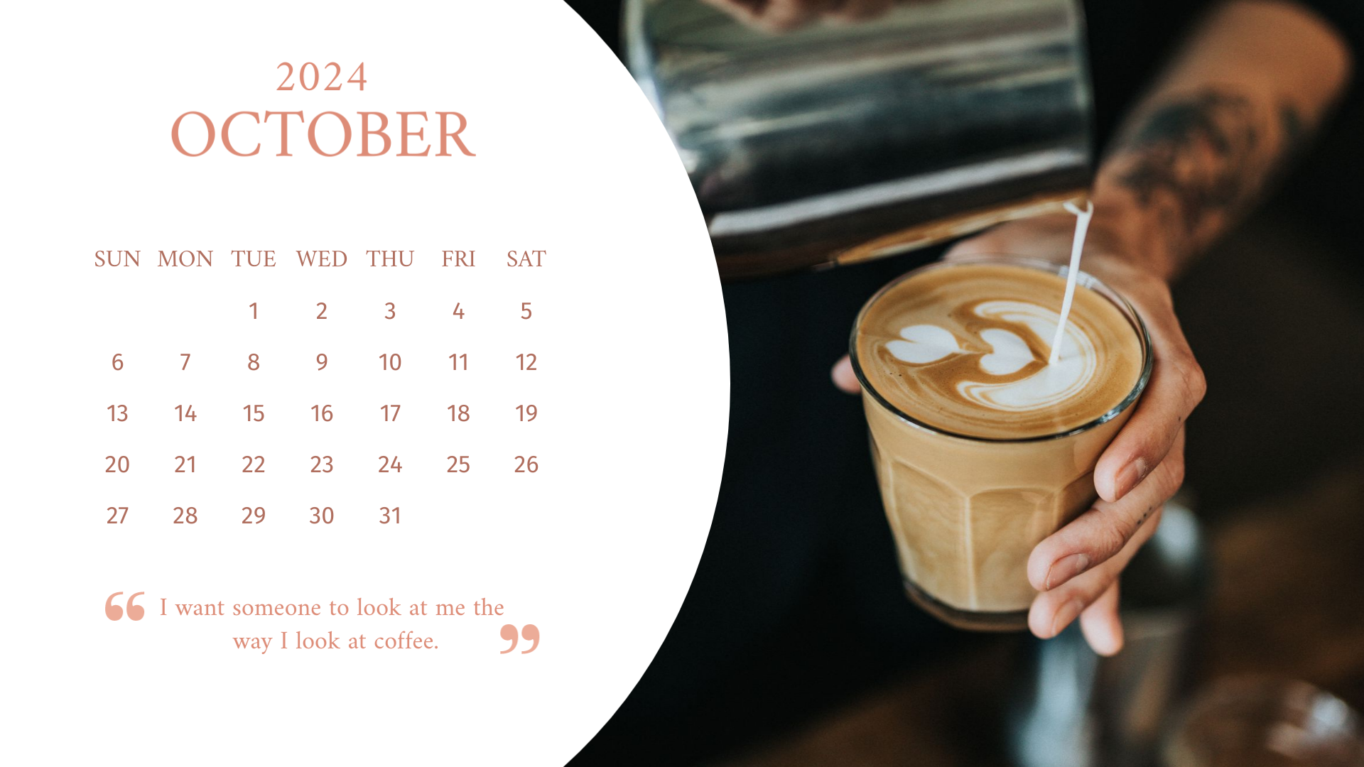 best elegant coffee october 2024 calendar