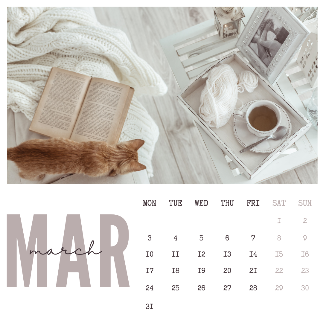 pastel aesthetic free march 2025 calendar