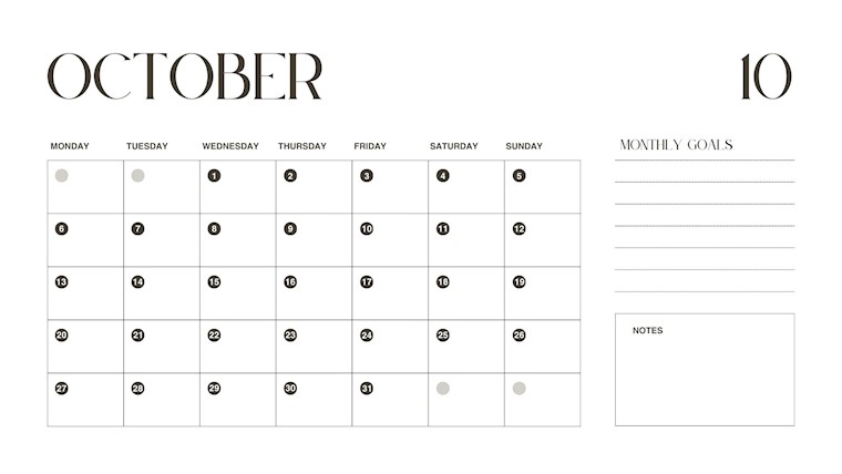 elegant free printable calendar